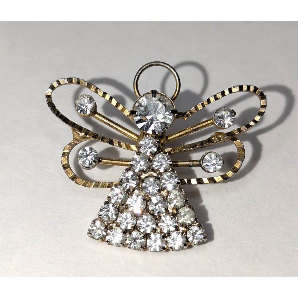 Rhinestone Angel Pin